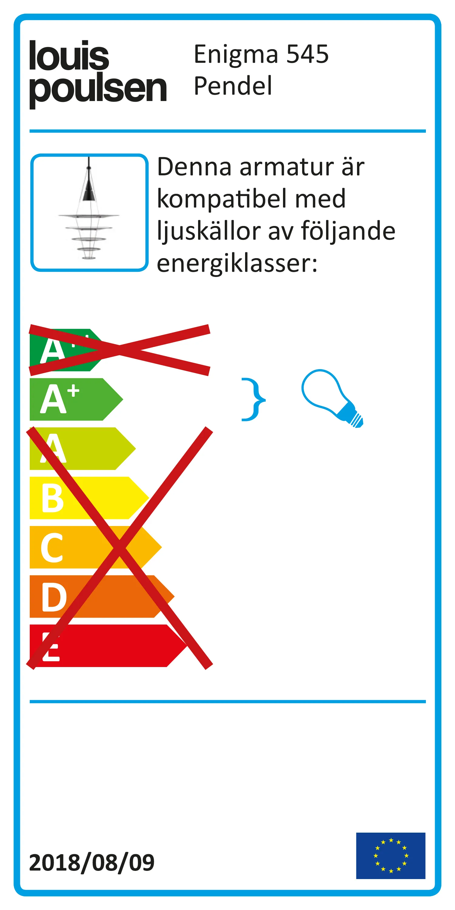 Enigma 545 hanglamp, Zwart Louis Poulsen