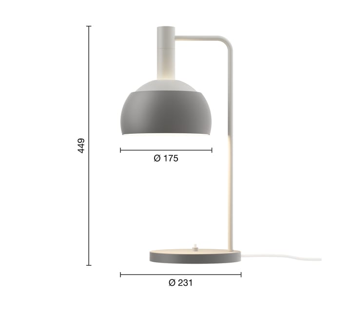 FJ Elements tafellamp Ø17,5 cm, Original grey Louis Poulsen