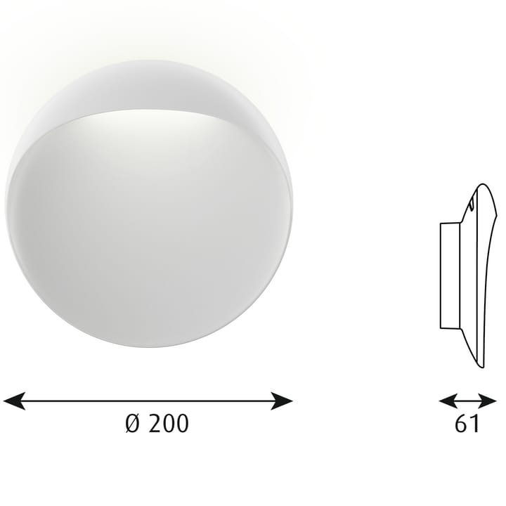 Flindt muurlamp Ø20 cm, Wit Louis Poulsen