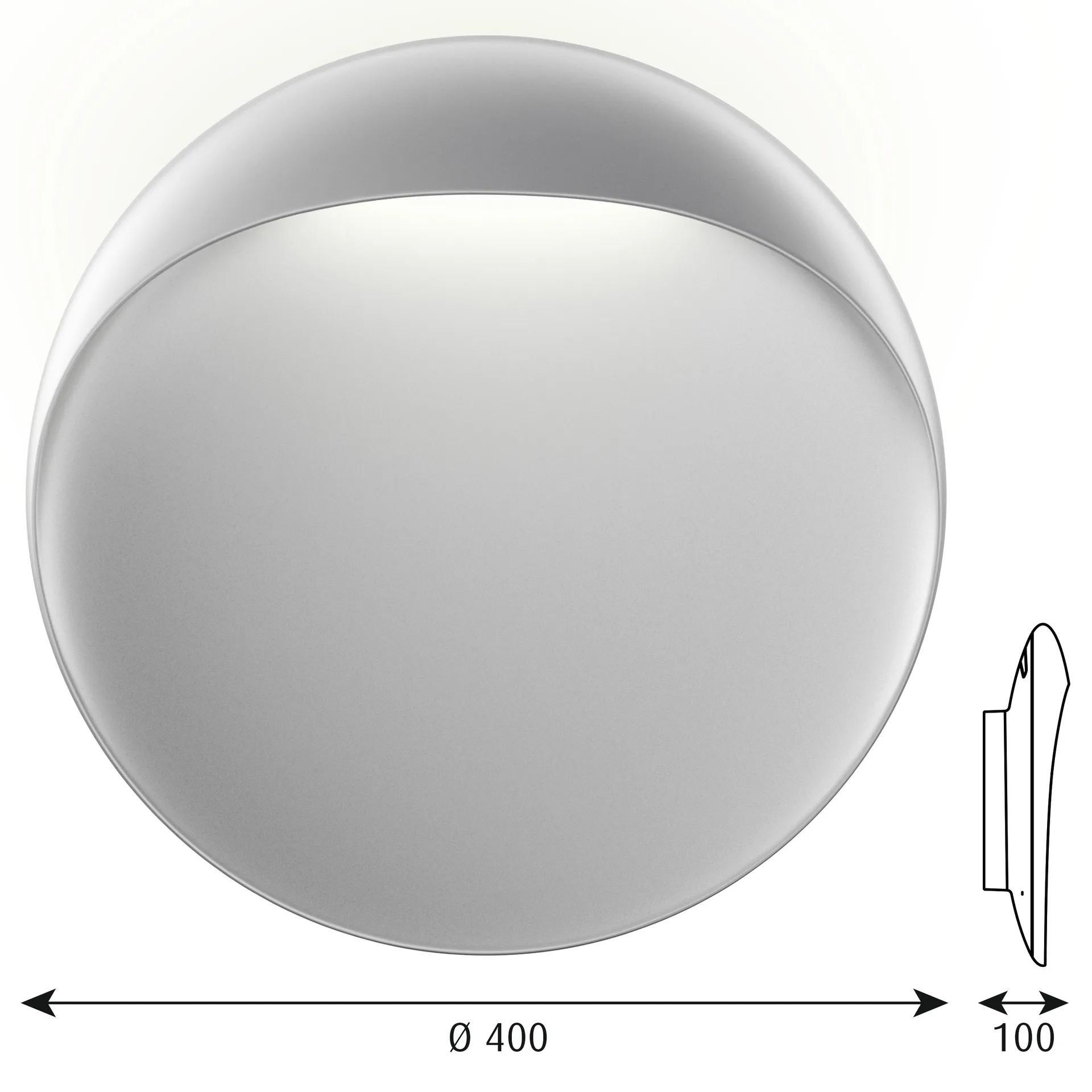 Flindt muurlamp Ø40 cm, Aluminium Louis Poulsen