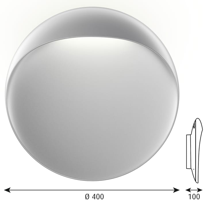 Flindt muurlamp Ø40 cm, Aluminium Louis Poulsen