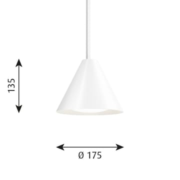 Keglen hanglamp Ø17,5 cm - Wit - Louis Poulsen