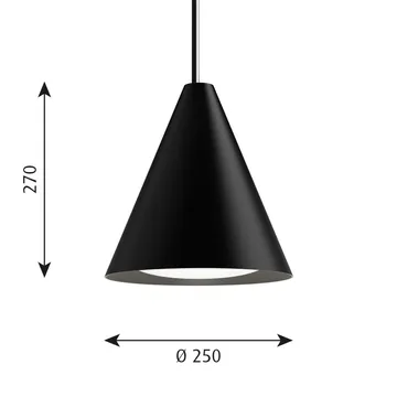 Keglen hanglamp Ø25 cm - Zwart - Louis Poulsen