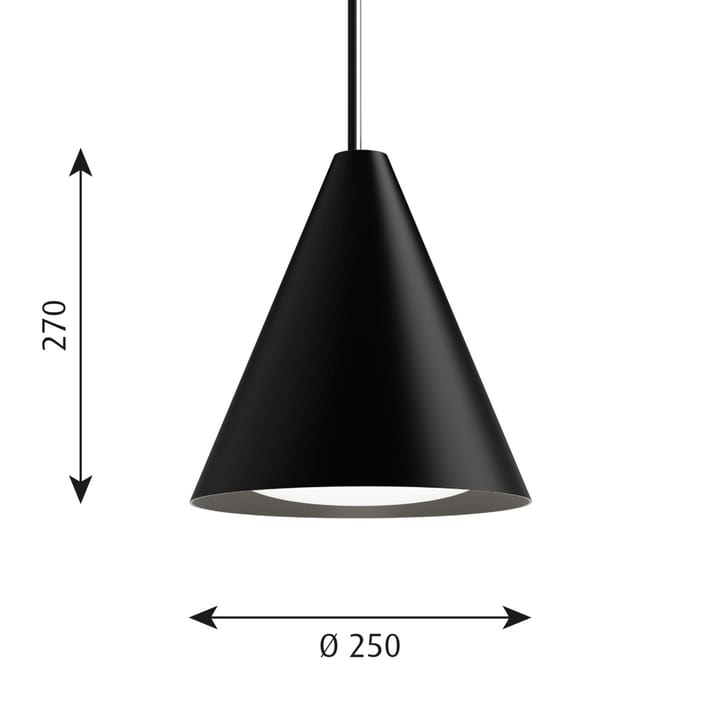 Keglen hanglamp Ø25 cm - Zwart - Louis Poulsen