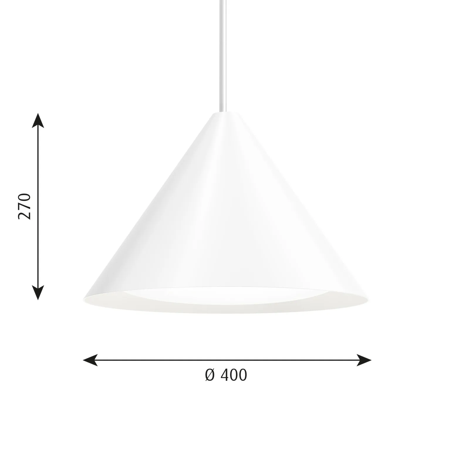 Keglen hanglamp Ø40 cm, Wit Louis Poulsen