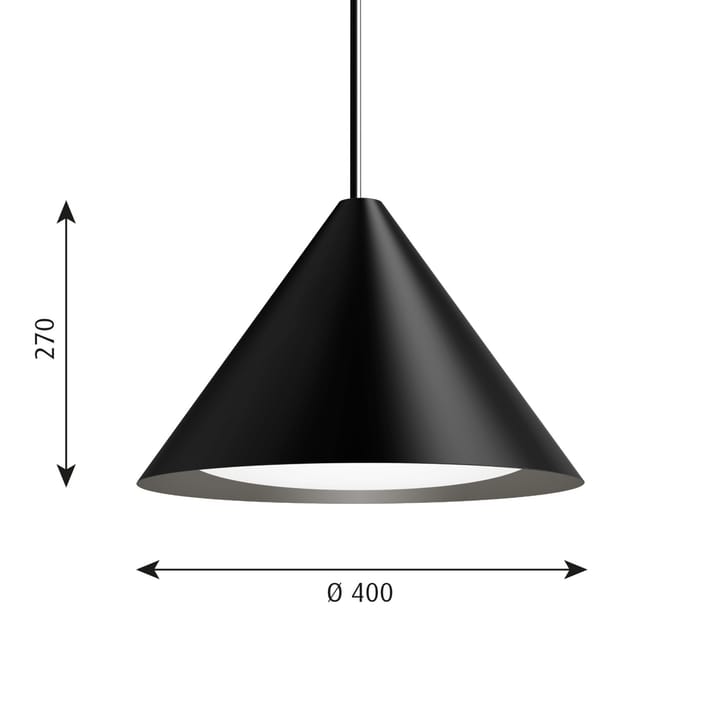 Keglen hanglamp Ø40 cm - Zwart - Louis Poulsen