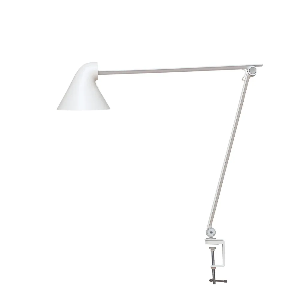 NJP bureaulamp, Wit, clip, 3000k Louis Poulsen