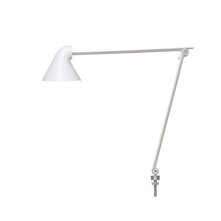 NJP bureaulamp - Wit, pin ø10 cm, 3000k - Louis Poulsen