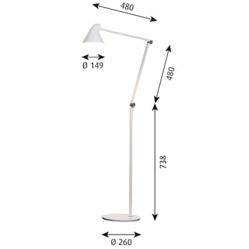 NJP vloerlamp - Wit - Louis Poulsen