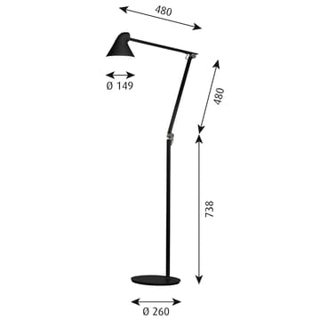 NJP vloerlamp - Zwart - Louis Poulsen