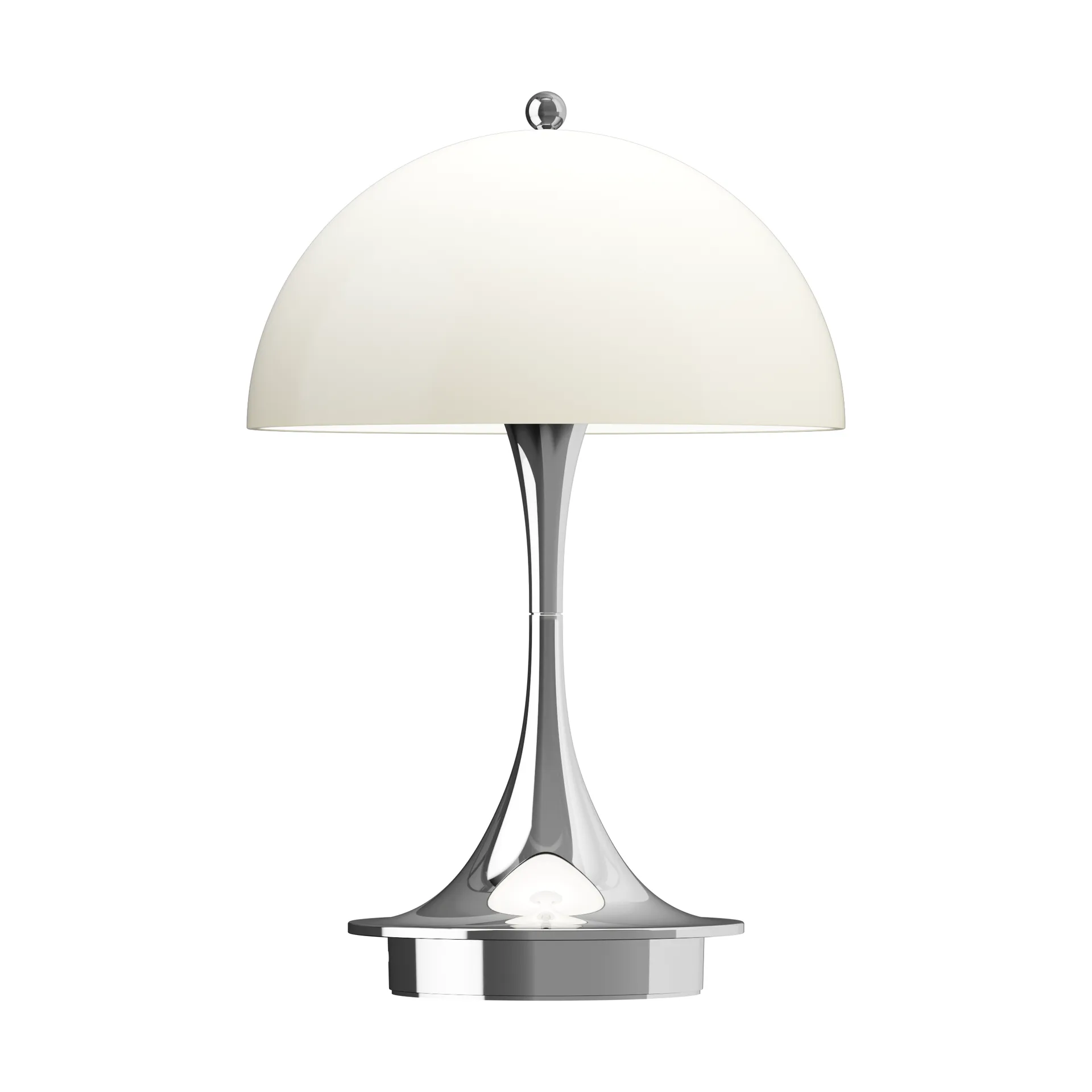 Panthella 160 Portable v3 tafellamp, Chrome opal beige Louis Poulsen