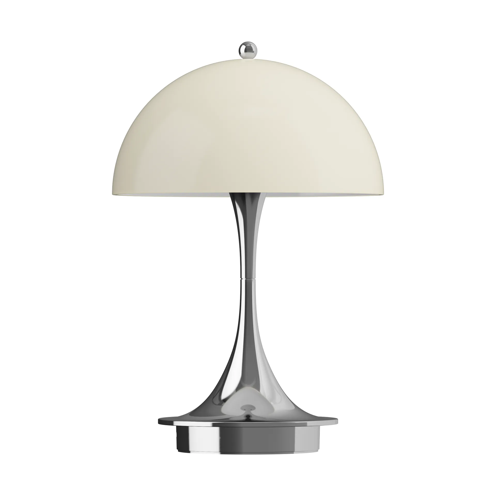 Panthella 160 Portable v3 tafellamp, Chrome opal beige Louis Poulsen