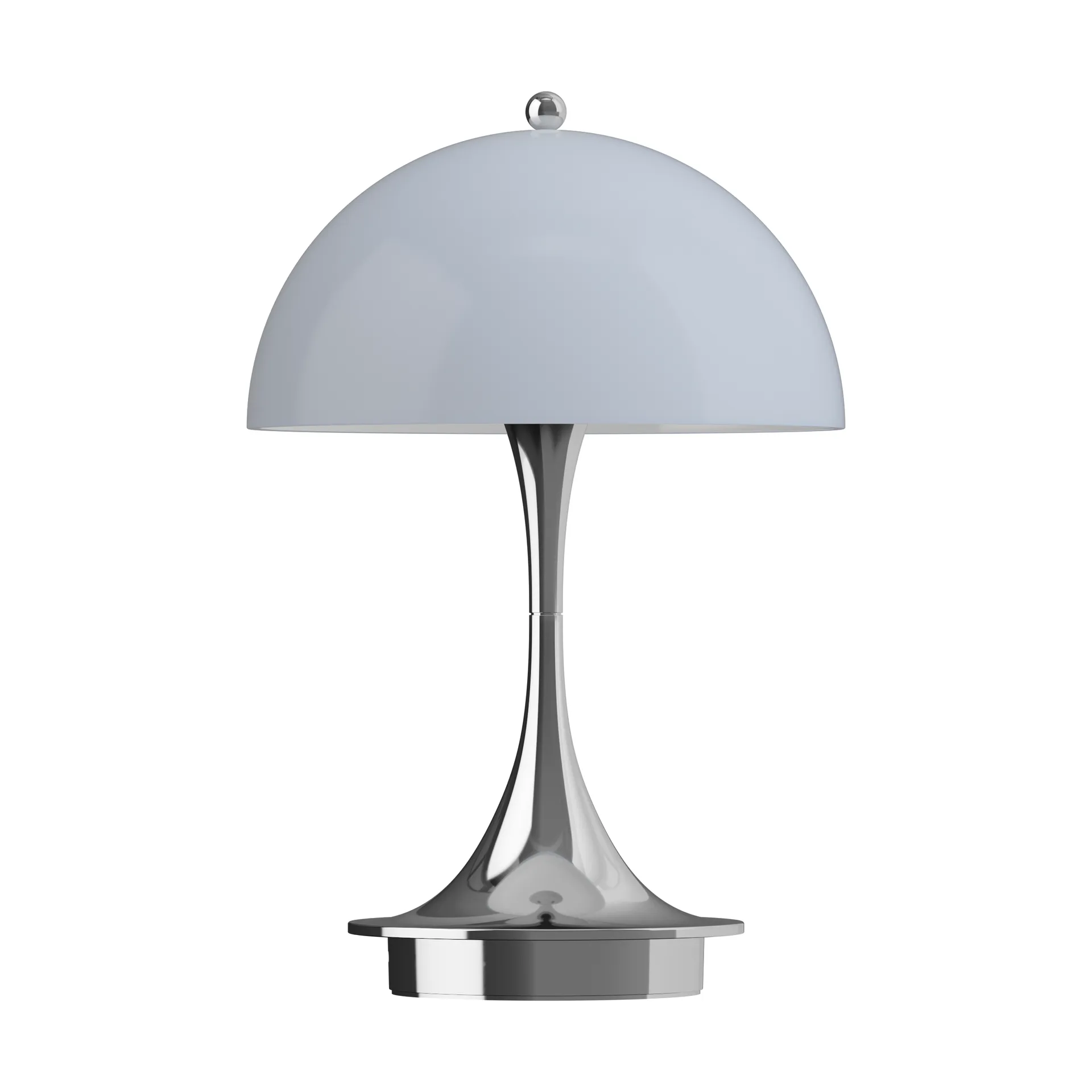 Panthella 160 Portable v3 tafellamp, Chrome opal bluegrey Louis Poulsen