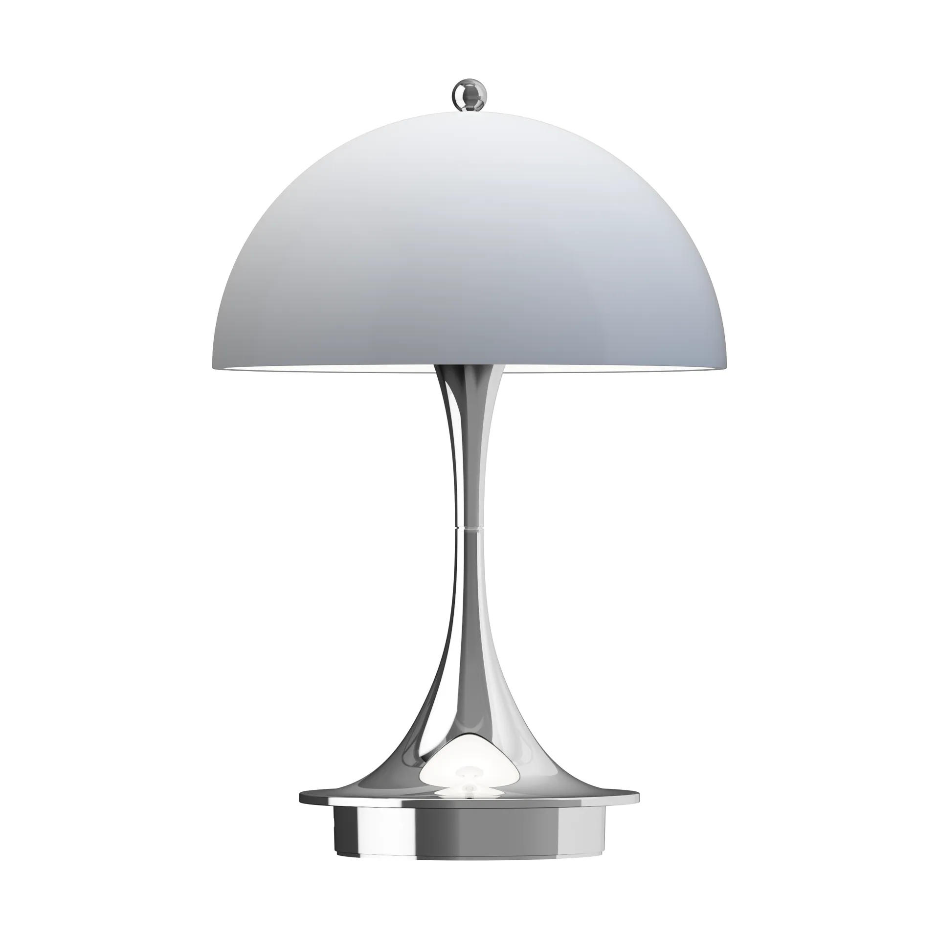 Panthella 160 Portable v3 tafellamp, Chrome opal grey Louis Poulsen