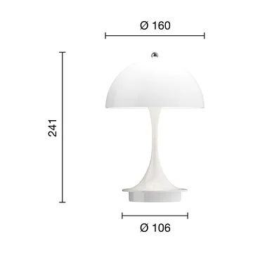 Panthella 160 Portable v3 tafellamp - Opal white - Louis Poulsen