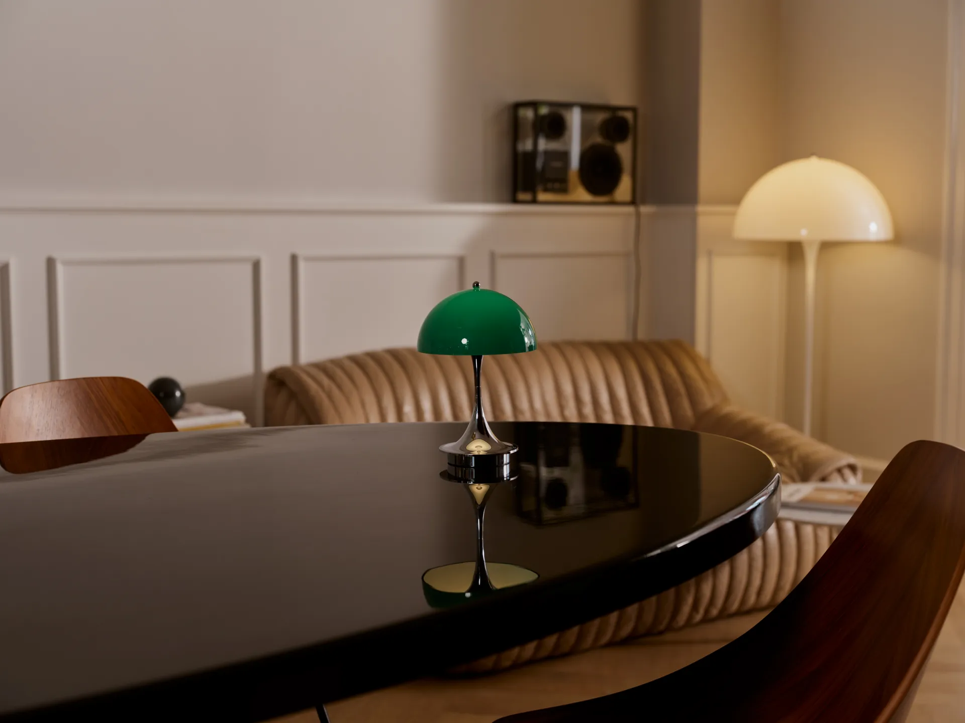 Panthella 160 Portable v3 tafellamp, Original Opal Green Louis Poulsen