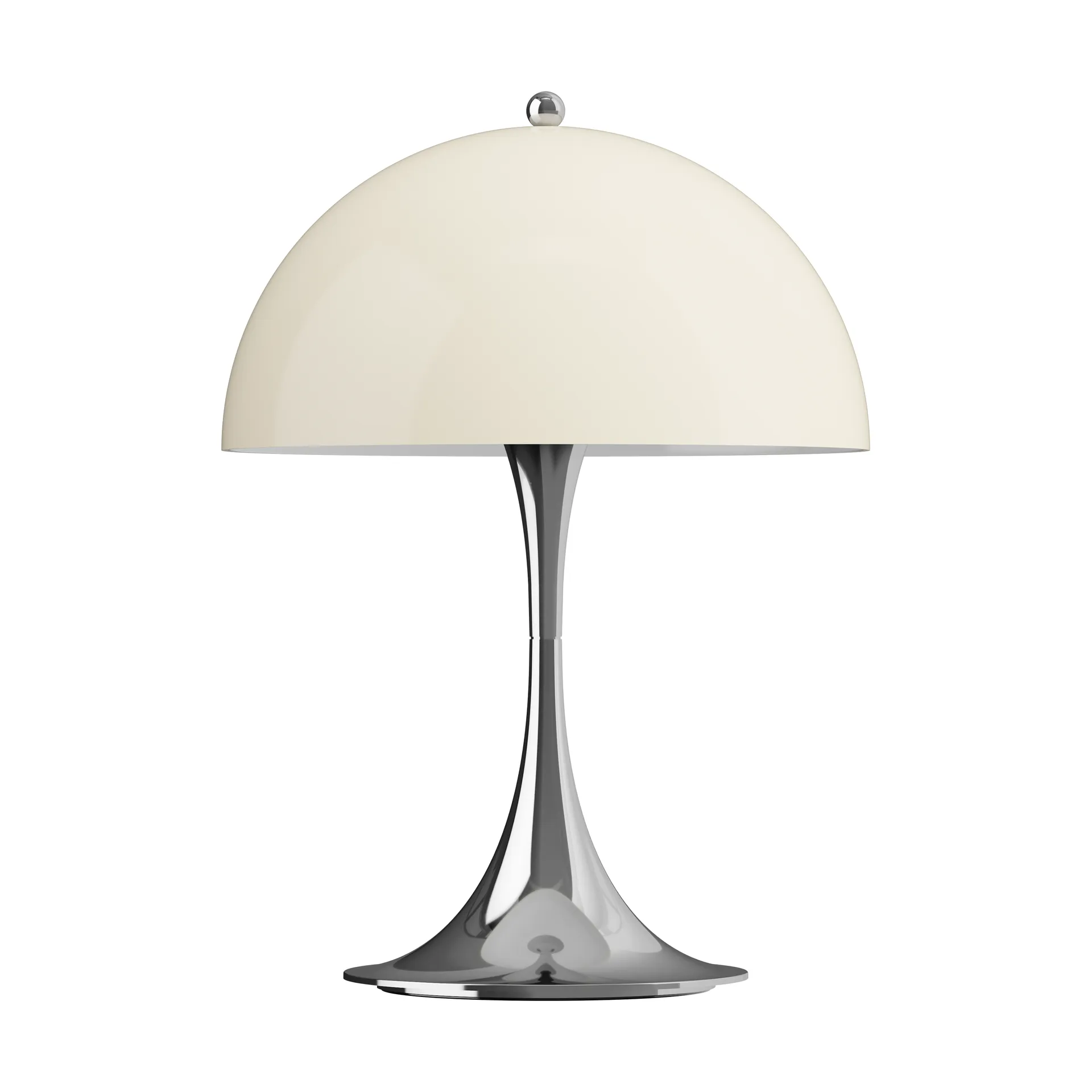 Panthella 250 draagbare tafellamp, Chrome opal beige Louis Poulsen