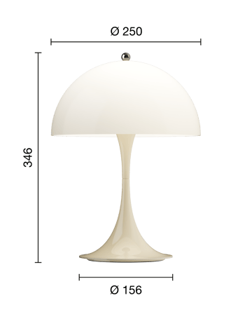 Panthella 250 draagbare tafellamp - Opal beige - Louis Poulsen