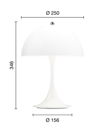 Panthella 250 draagbare tafellamp - Opal white - Louis Poulsen