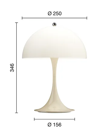Panthella 250 draagbare tafellamp V3 - Opal beige - Louis Poulsen