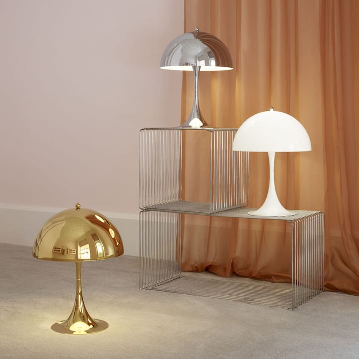 Panthella 320 tafellamp, Chroom Louis Poulsen