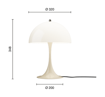 Panthella 320 tafellamp - Opal beige - Louis Poulsen