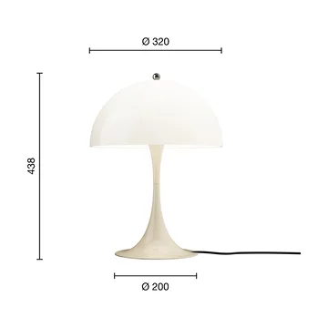 Panthella 320 tafellamp - Opal beige - Louis Poulsen