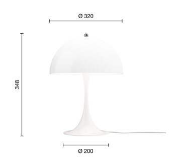 Panthella 320 tafellamp - Opal white - Louis Poulsen