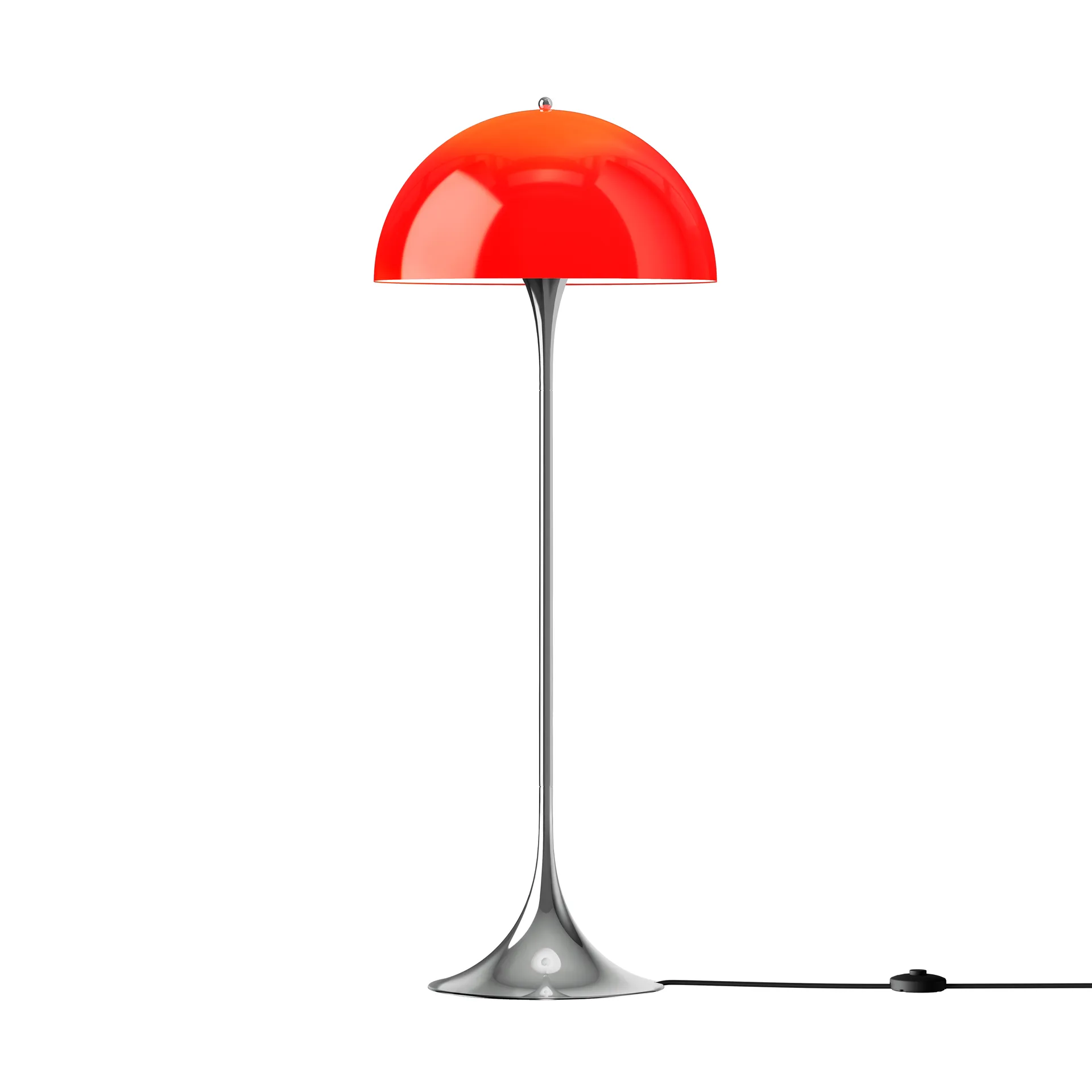 Panthella 500 vloerlamp, Original opaalrood Louis Poulsen