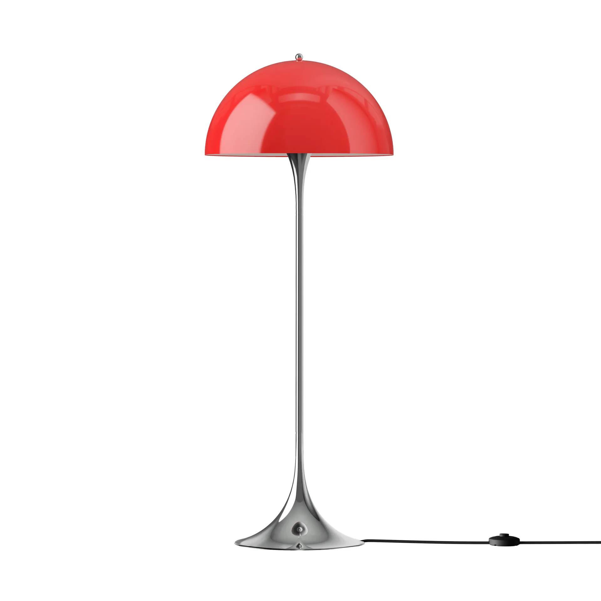 Panthella 500 vloerlamp, Original opaalrood Louis Poulsen