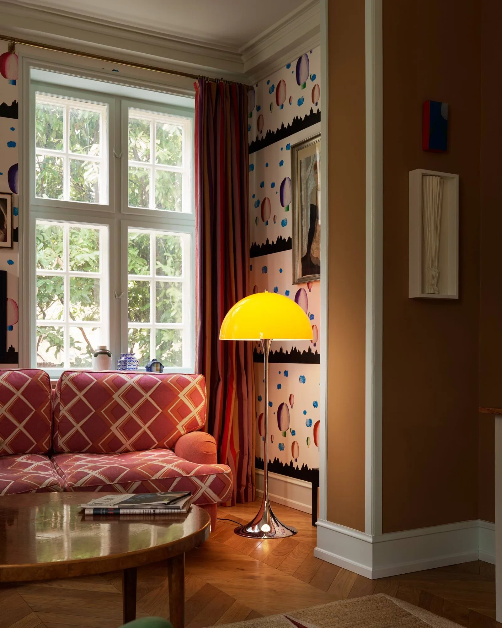 Panthella 500 vloerlamp, Original opal orange Louis Poulsen