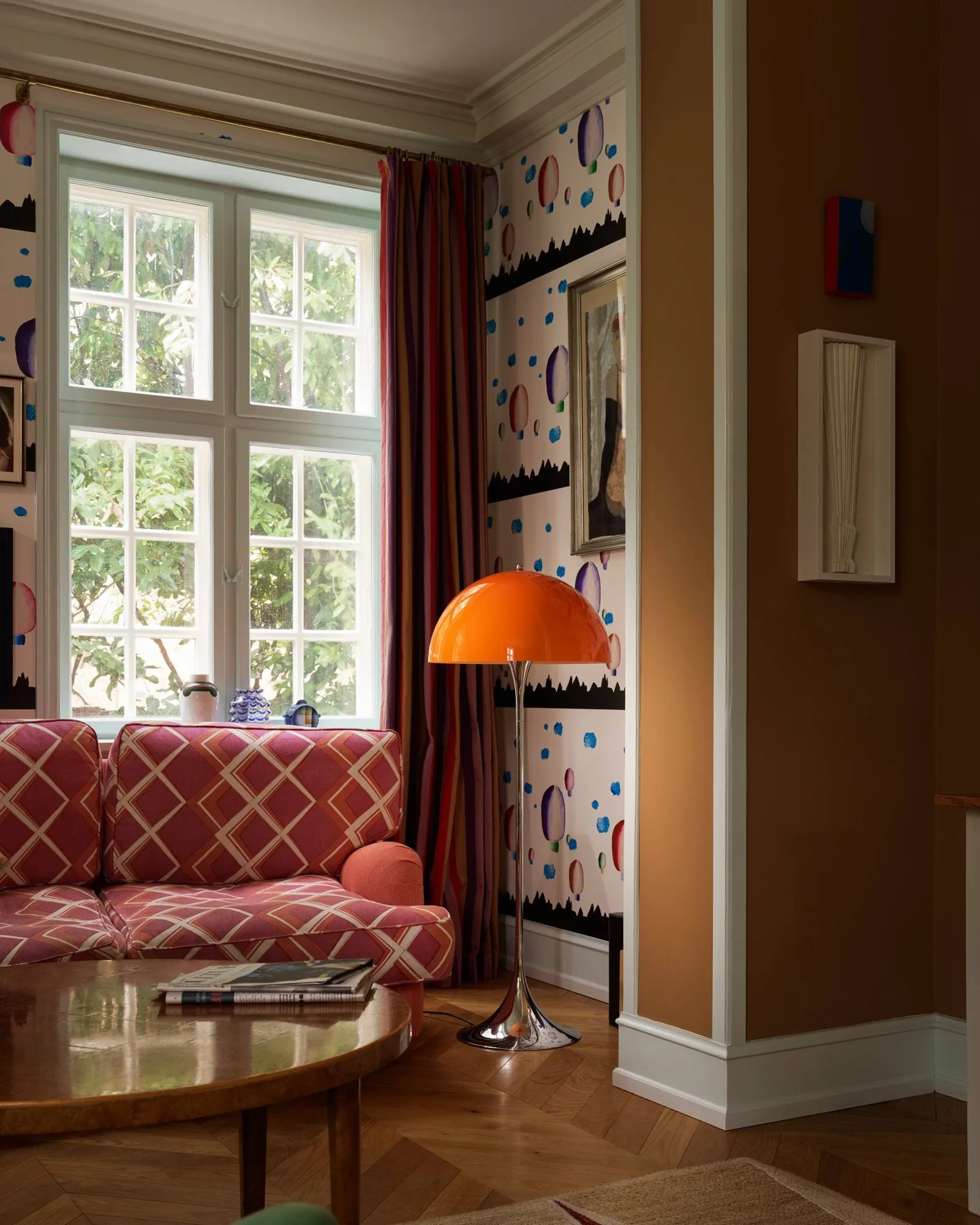 Panthella 500 vloerlamp, Original opal orange Louis Poulsen