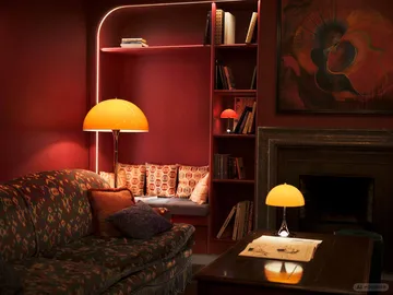 Panthella 500 vloerlamp - Original opal orange - Louis Poulsen