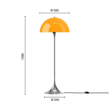 Panthella 500 vloerlamp - Original opal orange - Louis Poulsen