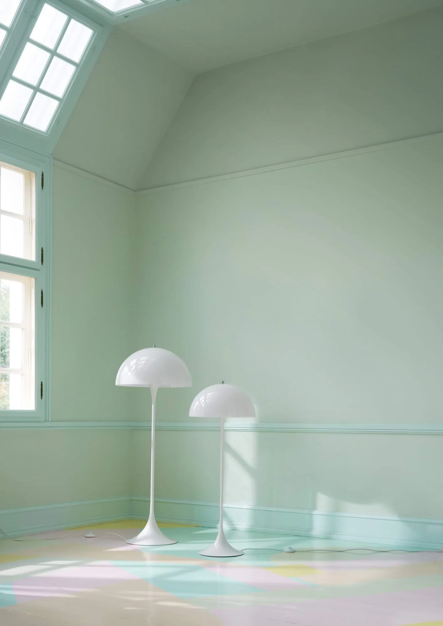 Panthella 500 vloerlamp, V3, Opal white Louis Poulsen