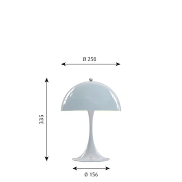 Panthella MINI tafellamp - Lichtblauw - Louis Poulsen