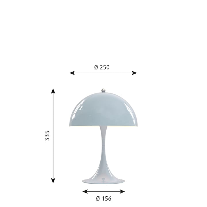 Panthella MINI tafellamp, Lichtblauw Louis Poulsen