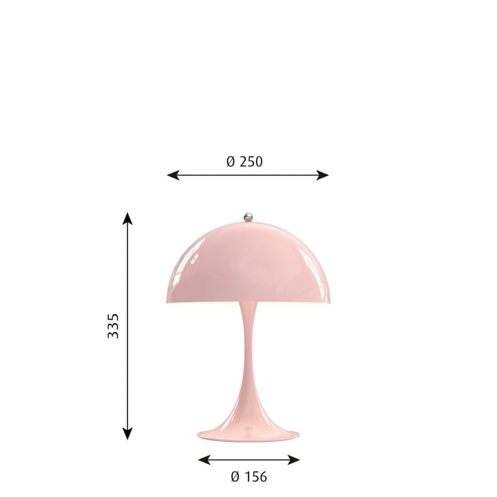 Panthella MINI tafellamp, Lichtroze Louis Poulsen