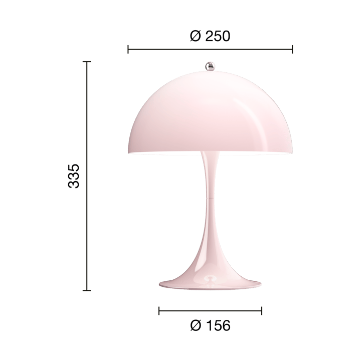 Panthella MINI tafellamp, Pale rose Louis Poulsen