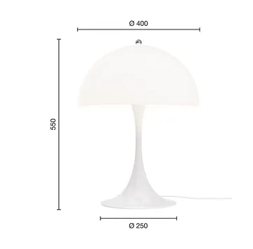 Panthella tafellamp - V3, Opal white - Louis Poulsen