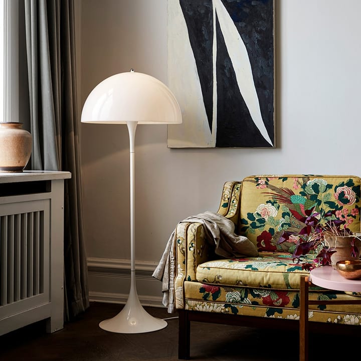 Panthella vloerlamp, Wit acryl Louis Poulsen