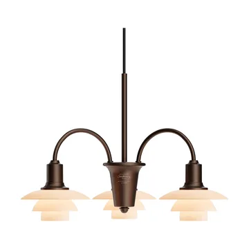 PH 1/1 Chandelier Centenary Edition kroonluchter - Brass-dusty terracotta, 3 armen - Louis Poulsen