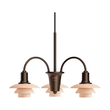 PH 1/1 Chandelier Centenary Edition kroonluchter - Brass-dusty terracotta, 3 armen - Louis Poulsen