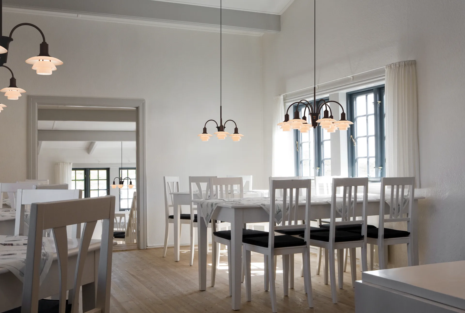 PH 1/1 Chandelier Centenary Edition kroonluchter, Brass-dusty terracotta, 3 armen Louis Poulsen