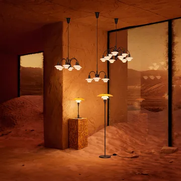 PH 1/1 Chandelier Centenary Edition kroonluchter - Brass-dusty terracotta, 3 armen - Louis Poulsen