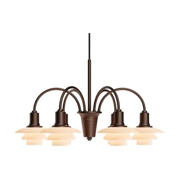 PH 1/1 Chandelier Centenary Edition kroonluchter - Brass-dusty terracotta, 6 armen - Louis Poulsen