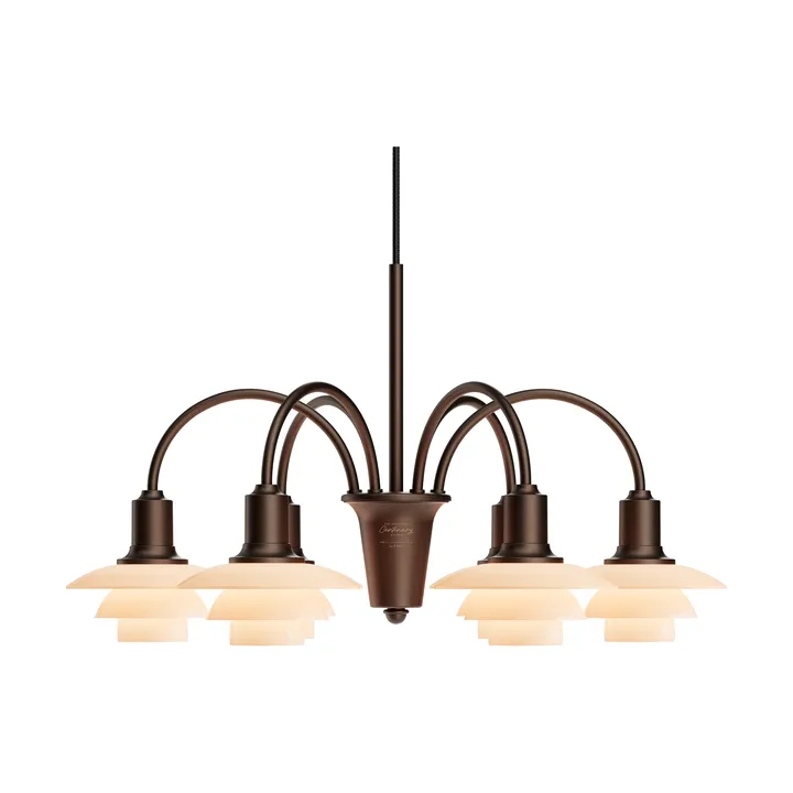 PH 1/1 Chandelier Centenary Edition kroonluchter - Brass-dusty terracotta, 6 armen - Louis Poulsen