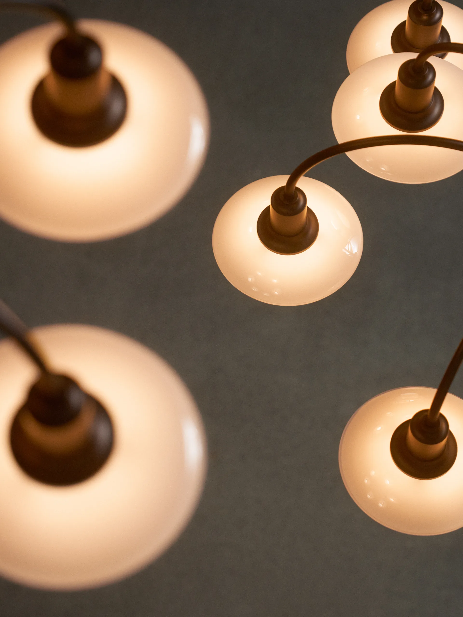 PH 1/1 Chandelier Centenary Edition kroonluchter, Brass-dusty terracotta, 6 armen Louis Poulsen