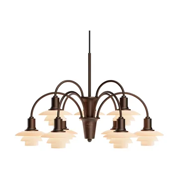 PH 1/1 Chandelier Centenary Edition kroonluchter - Brass-dusty terracotta, 9 armen - Louis Poulsen