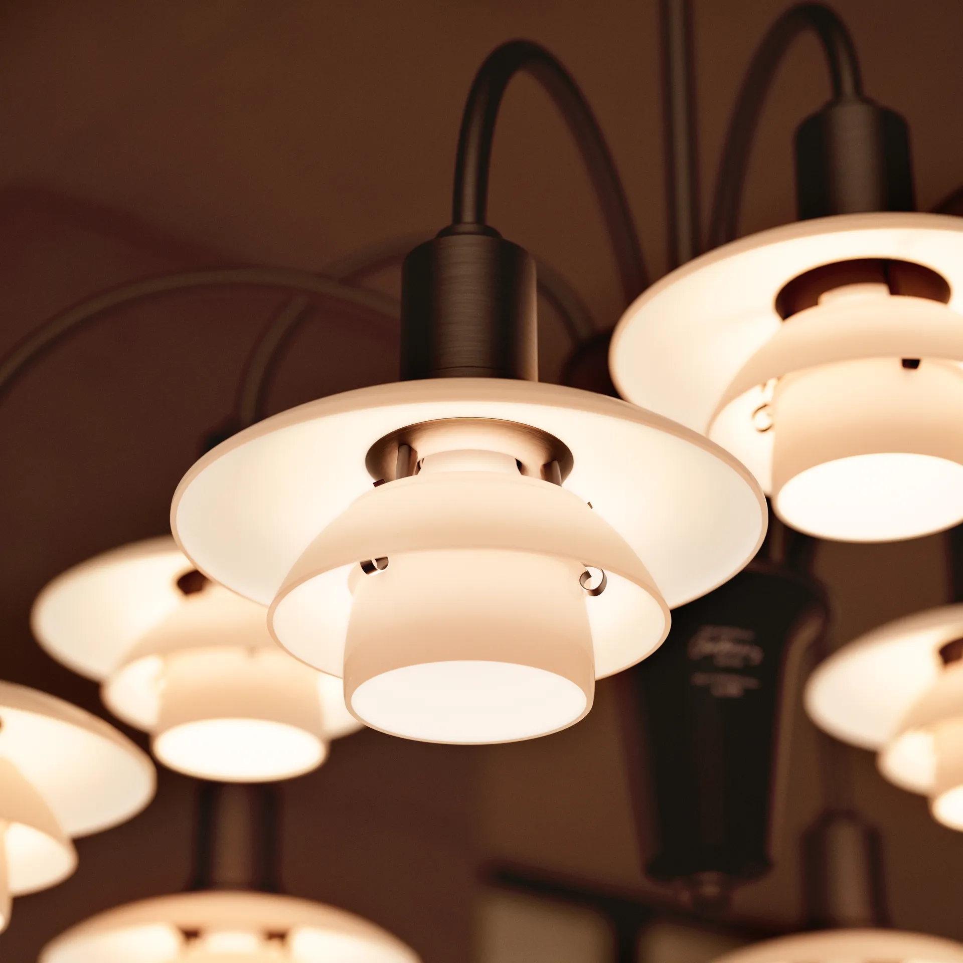 PH 1/1 Chandelier Centenary Edition kroonluchter, Brass-dusty terracotta, 9 armen Louis Poulsen